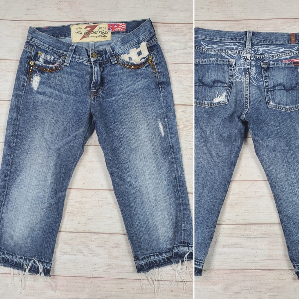 7 For All Mankind Distressed Jean Capris